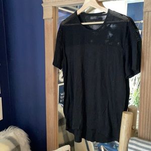 Black mesh topped tee